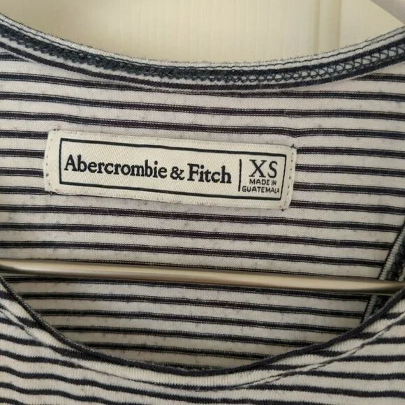 Abercrombie & Fitch Striped Blue Black White Dress - Picture 4 of 8